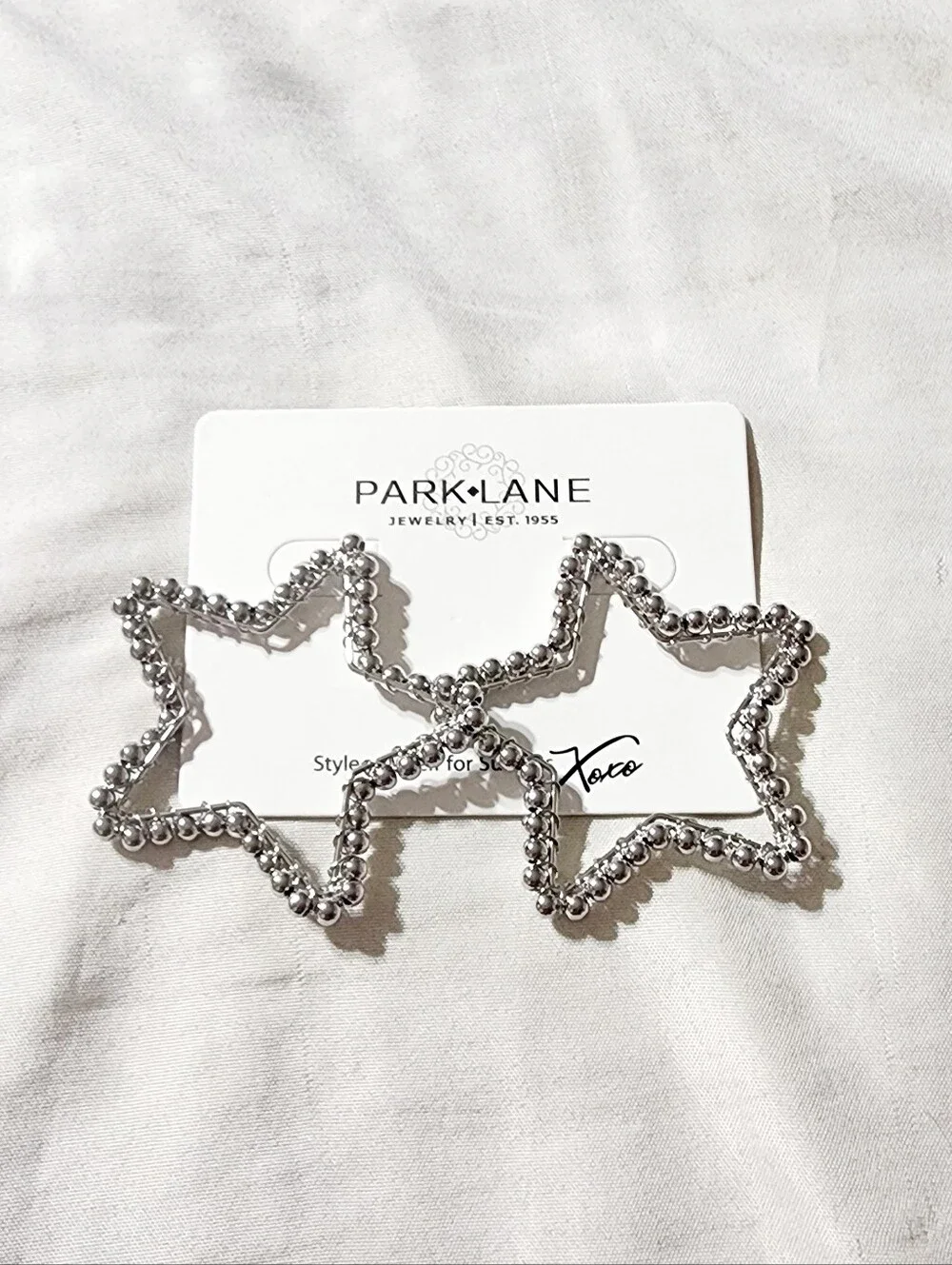 Park Lane Silver Star-Shaped Hoop Earrings for Kids